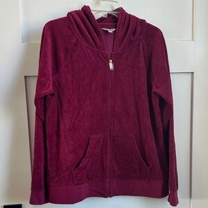 Vintage Juicy Couture Velour Hoodie in Berry Pink